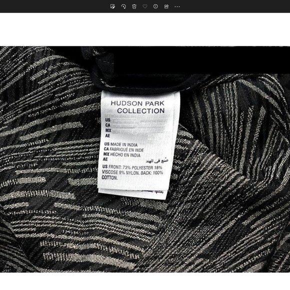 Hudson Park Collection Deco Fan KING  Duvet Cover Black - Picture 4 of 12